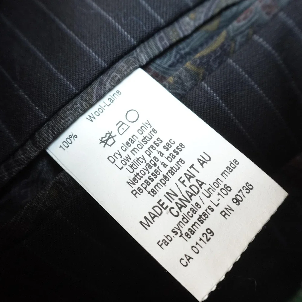 Ralph Lauren Blazer Mens 40R Black Pinstripe Wool Sport Coat Suit Jacket Canada